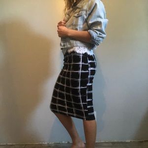 Black & White Midi skirt